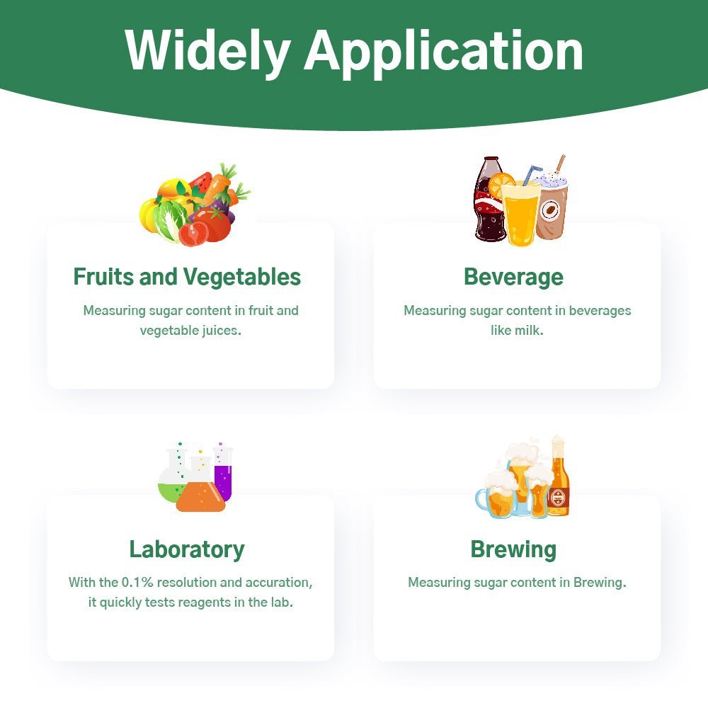 Sugar content refractometer, refractometer 0-32 Brix Wine refractometer for measuring the sugar content with ATC