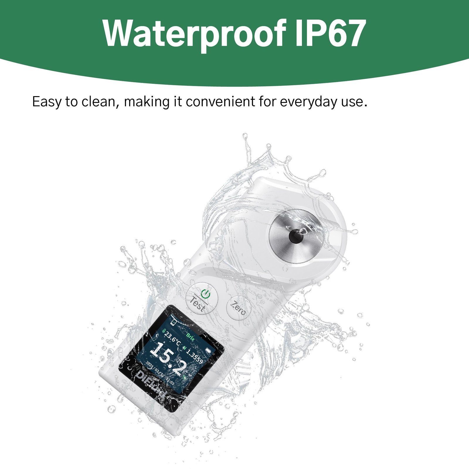 Sugar content refractometer, refractometer 0-32 Brix Wine refractometer for measuring the sugar content with ATC